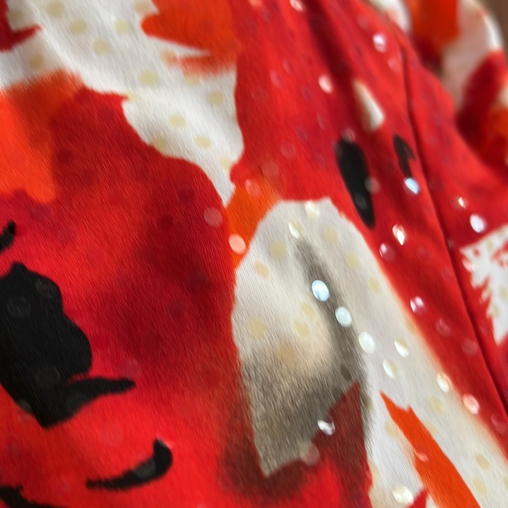 Cocktail dress JBS floral floral sparkly ruffled midi - Picture 8 of 10
